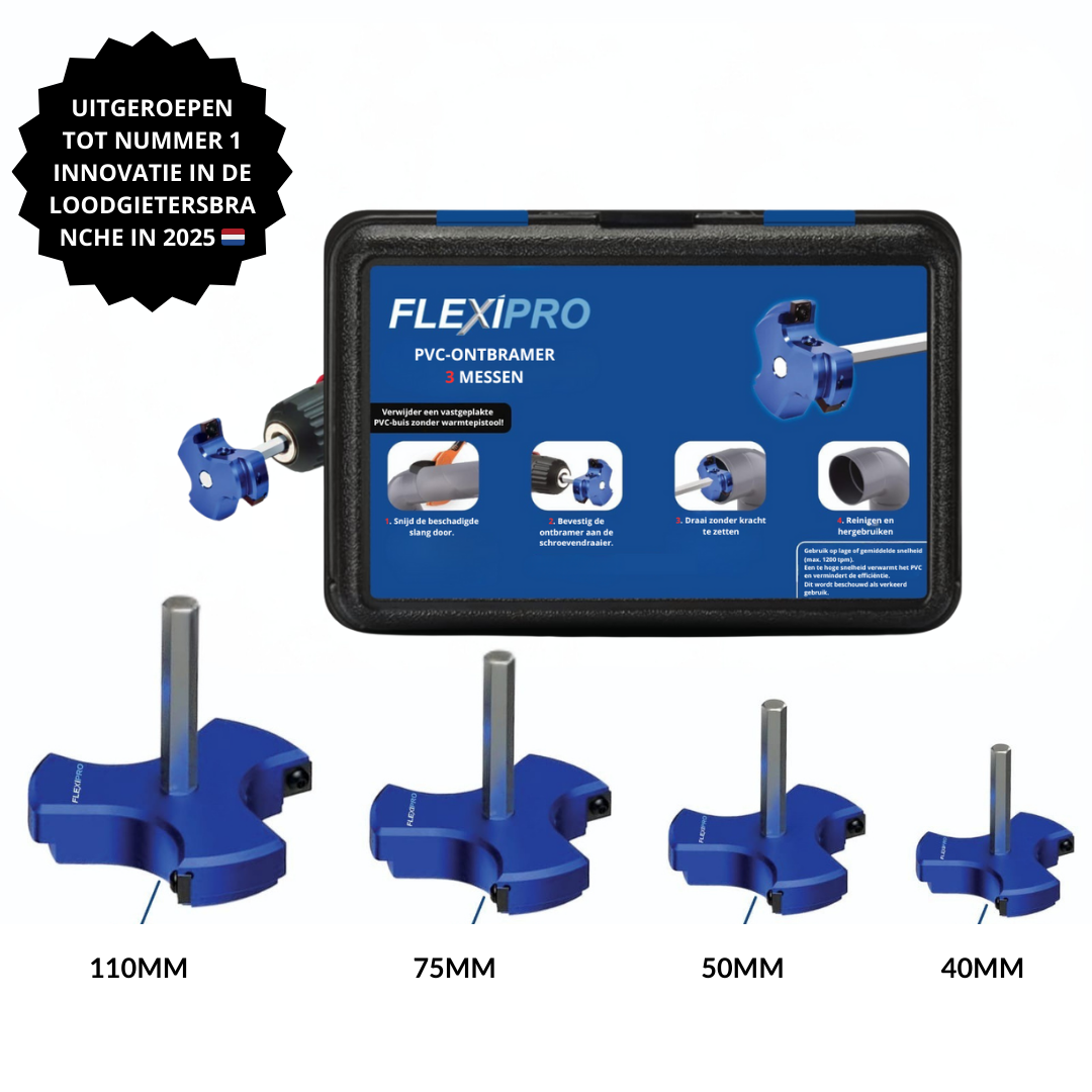 FlexiPro - PVC-afvoer 40, 50, 75, 110mm (Niet compatibel met PVC-druk)