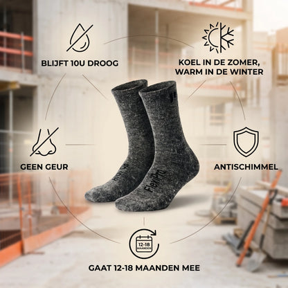 Alpaca Werksokken FlexiPro — Vochtwerend & Geurwerend