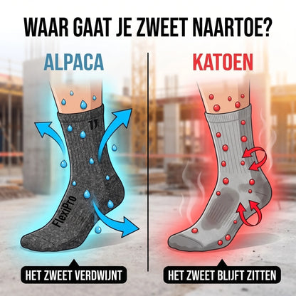 Alpaca Werksokken FlexiPro — Vochtwerend & Geurwerend